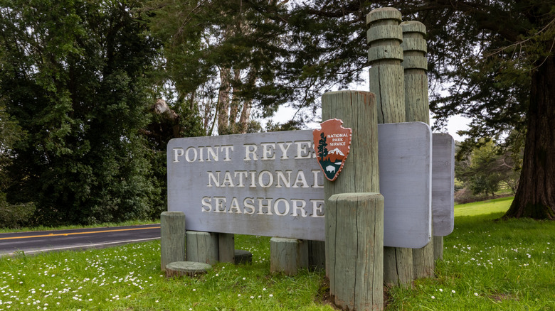 Point Reyes National Seashore entrance sign