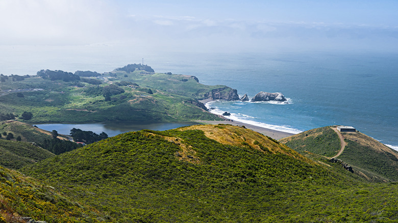 Rolling hills of the Marin Headlands near San Francisco, California