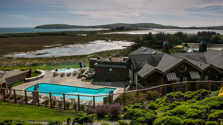 View of the pool at the Lodge at Bodega Bay