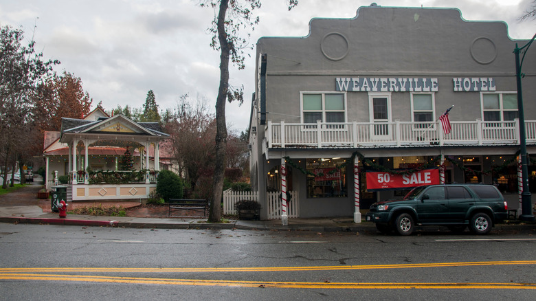 Weaverville, a small town in Trinity County, California, began as a gold mining town.
