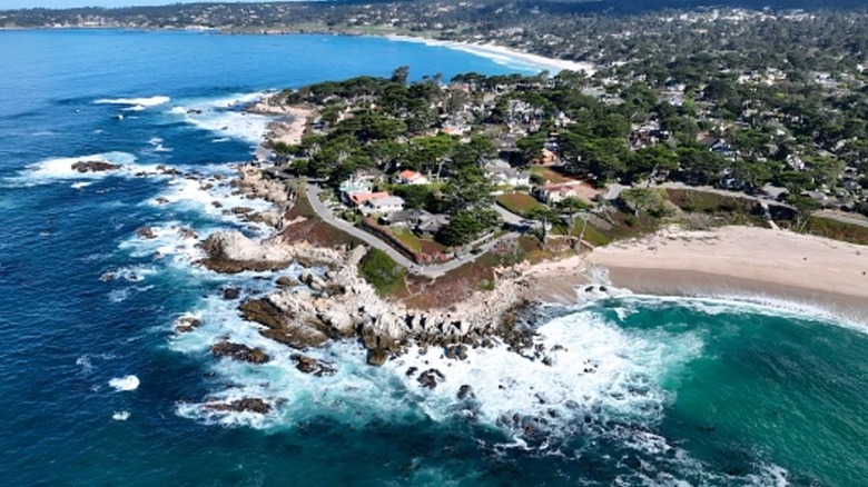 Aerial view of Carmel-by-the-Sea, California