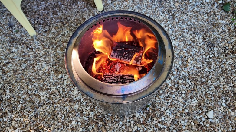 Aerial view of a Solo Stove bonfire