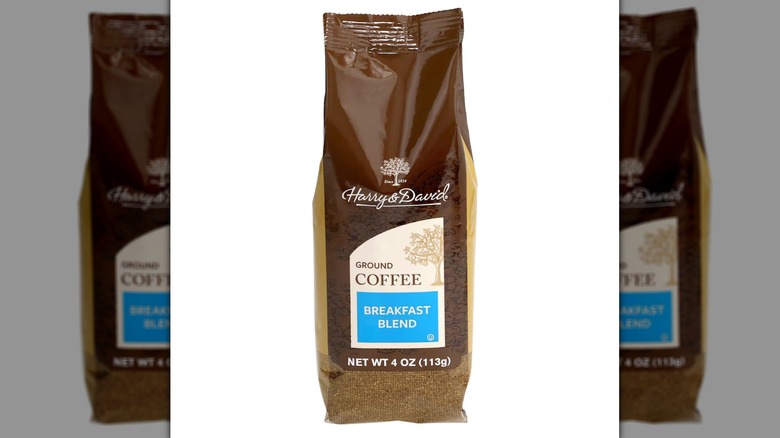 A 4-ounce bag of Harry & David Breakfast Blend coffee.