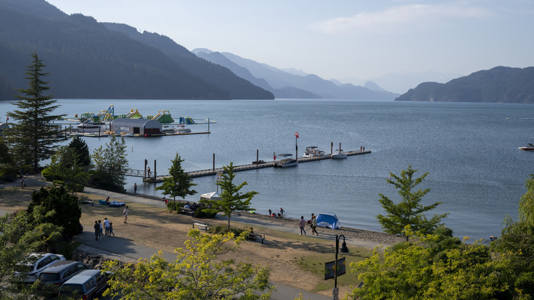 A view of Harrison Lake from Harrison Hot Springs