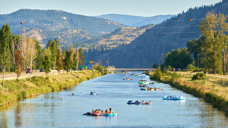 Floating down the river in Penticton, BC
