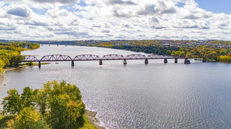 The Bill Thorpe Walking Bridge, in Fredericton, Canada