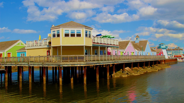 Colorful buildings overlooking the water in Summerside
