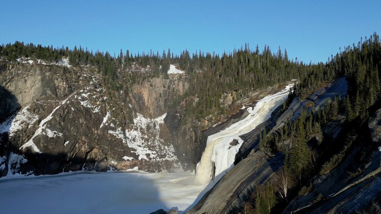 Churchill Falls flowing in springtime