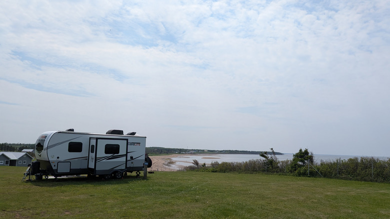 RV close to the beach at Murray Beach Park