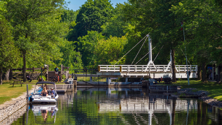 Locks on the canal in Merrickville, Canada