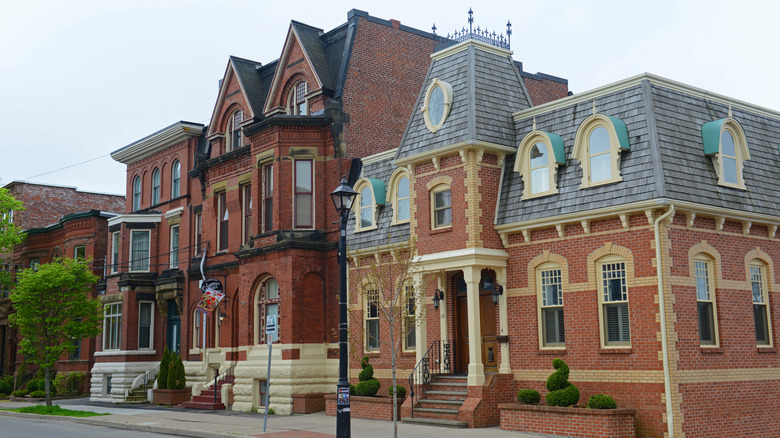 Historic Buildings on Germain Street and Princess Street in downtown Saint John, New Brunswick, Canada