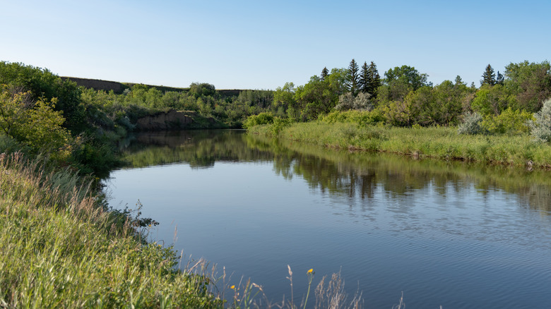 Wakamow River in Moose Jaw, Saskatchewan