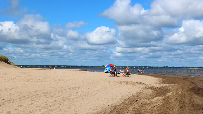 People enjoy the day at Parlee Beach Provincial Park, located in Pointe-du-Chene, Shediac, New Brunswick