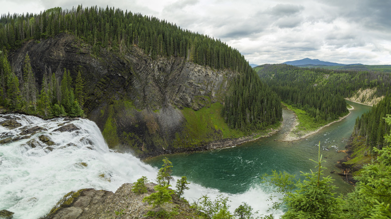 Kinuseo Falls in Tumbler Ridge