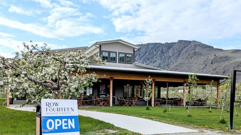 Mountain views and bucolic setting at Row Fourteen restaurant