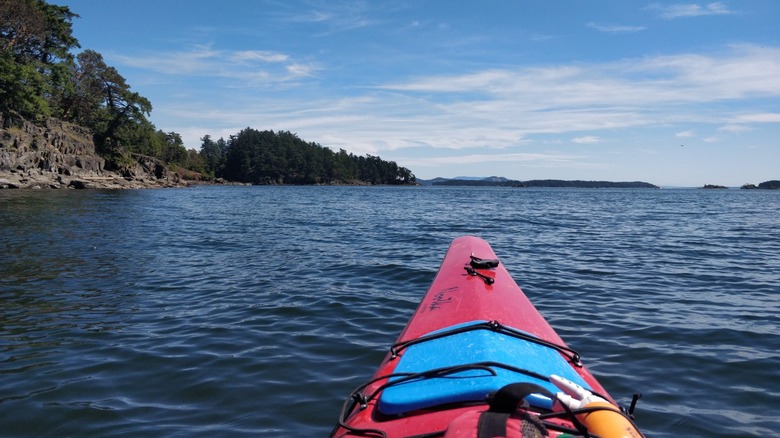 View from a kayak at Isle-de-Lis, Gulf Islands National Reserve Park, Canada
