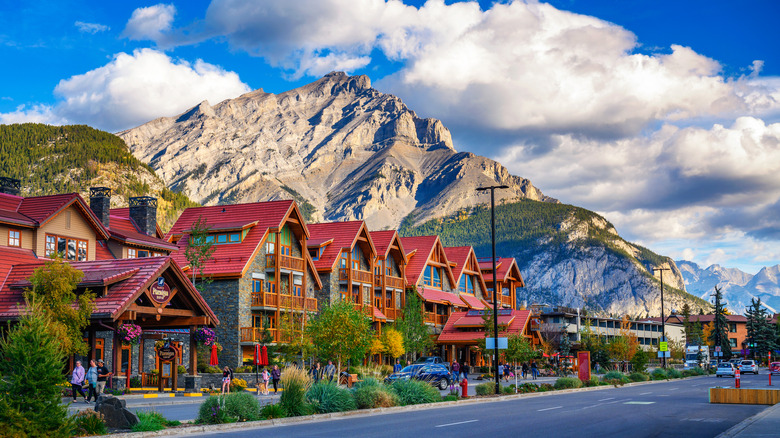 The bustling town of Banff sits directly in the middle of the park