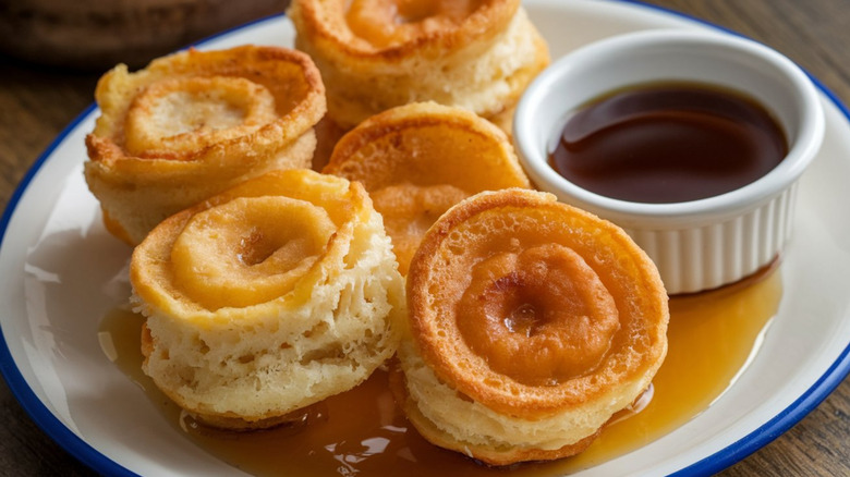 Traditional toutans served with ﻿molasses.