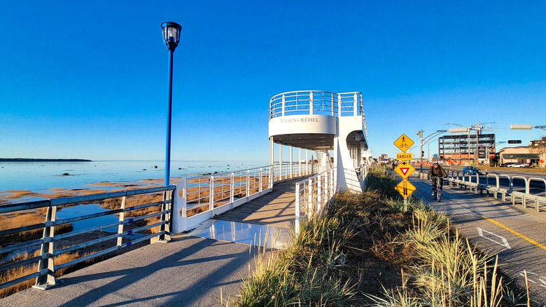 The Promenade de la Mer in Rimouski, Quebec, on a sunny day