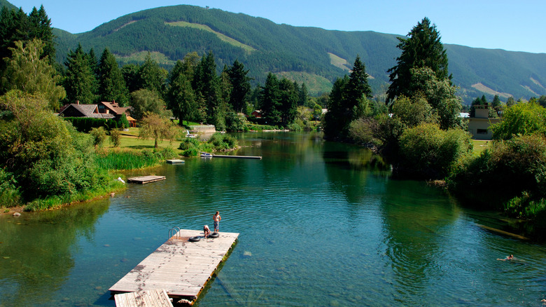 Aerial view of Cowichan Lake