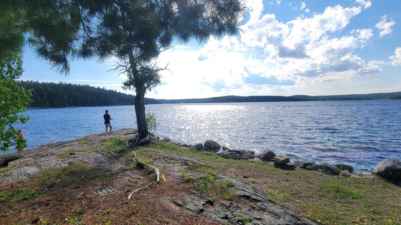 View of a lake from Frog Rapids Camp in Sioux Lookout, Ontario