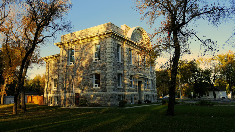 The historic courthouse building in Morden, Canada