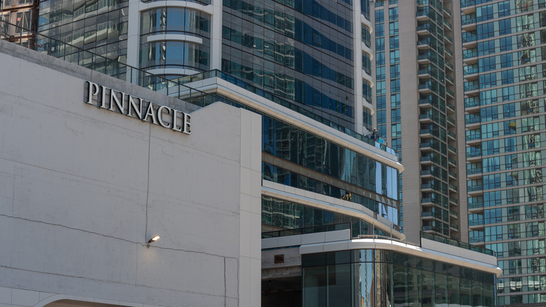 the front of Pinnacle SkyTower in Toronto Canada