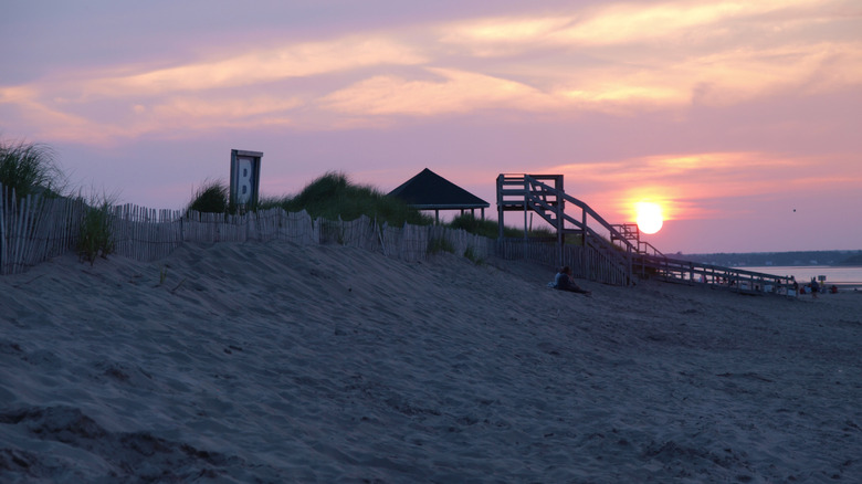 Sunset on Parlee Beach in New Brunswick, Canada