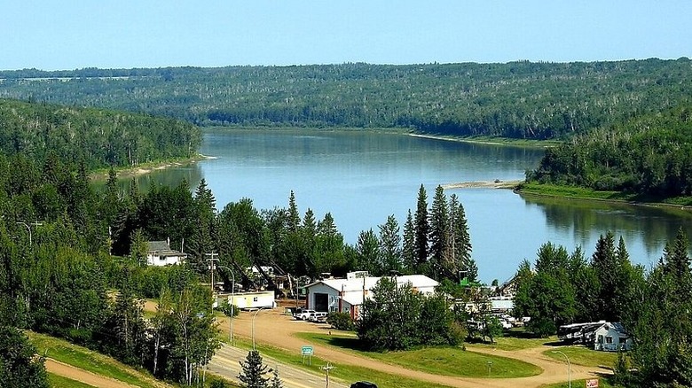 Boat launch and office, Calling Lake Provincial Park