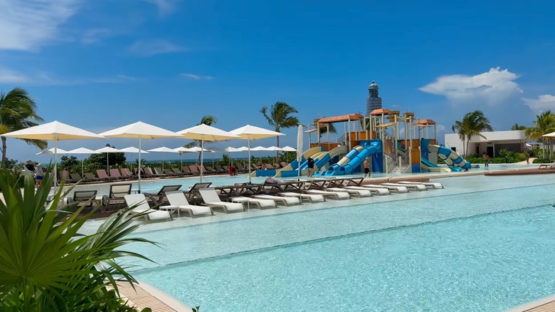 Slides and play structure at AVA Resort Cancun