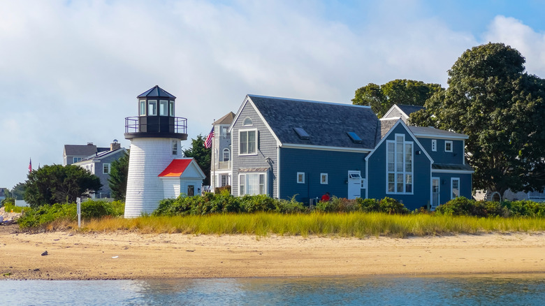 The Hyannis Harbor lighthouse
