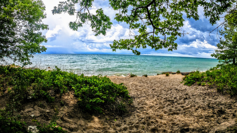 A view of Lake Michigan from Illinois Beach State Park