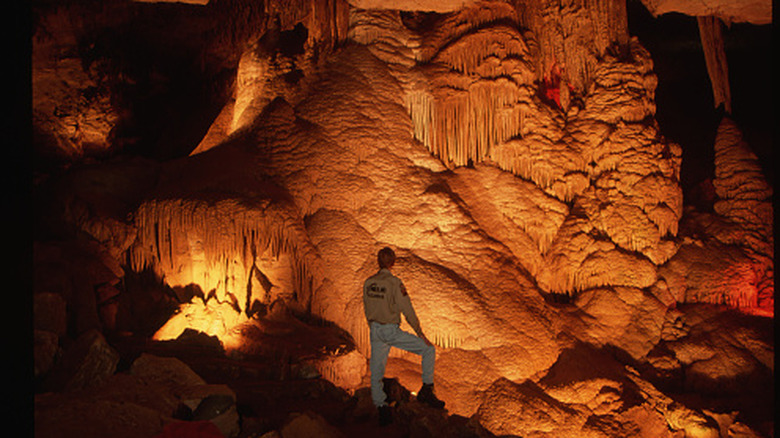 The Pipe Organ rock formation at Tennessee's Cumberland Caverns