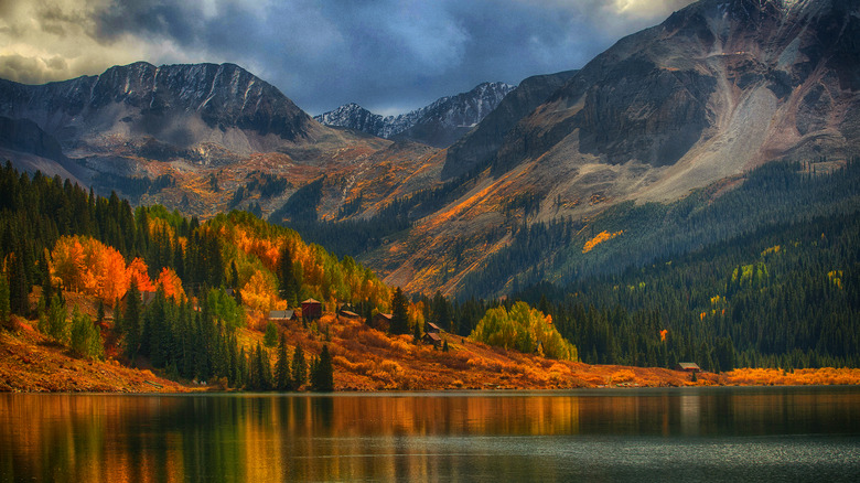 spectacular fall colors visible at Trout Lake near Telluride, Colorado