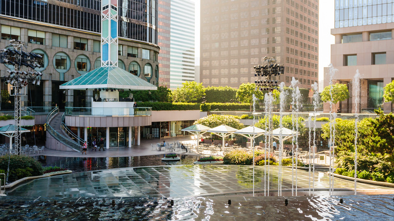 California Plaza fountain in Downtown LA
