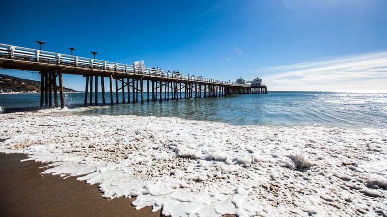 Malibu Pier over the ocean