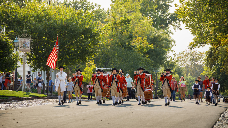 Drum troupe at Colonial Williamsburg