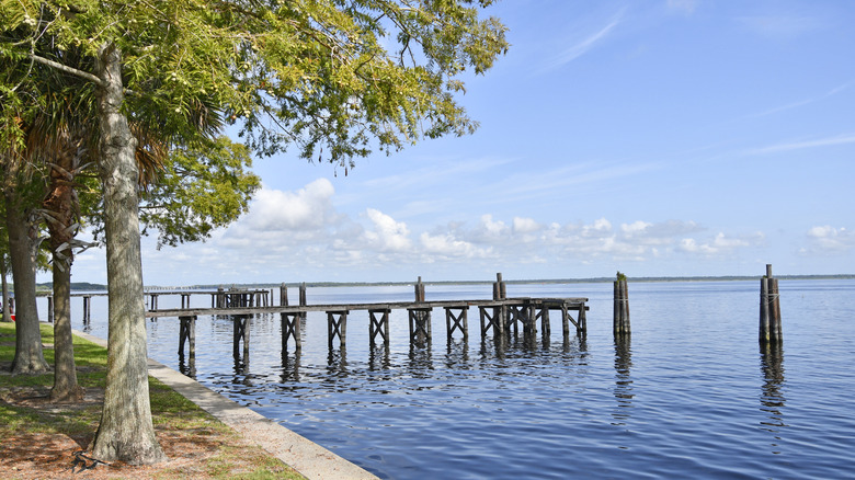 A boat dock near Sanford, Florida