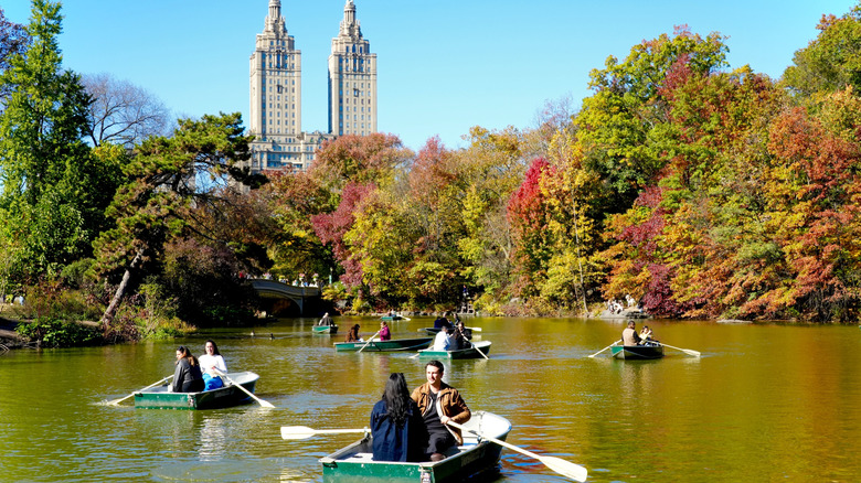 Renting a row boat is one of hundreds of possible activities in Central Park