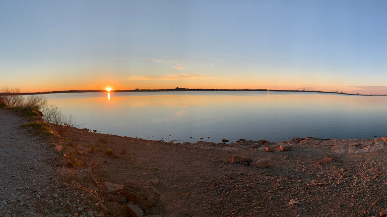 Lake Kirby, Abilene, Texas at sunrise
