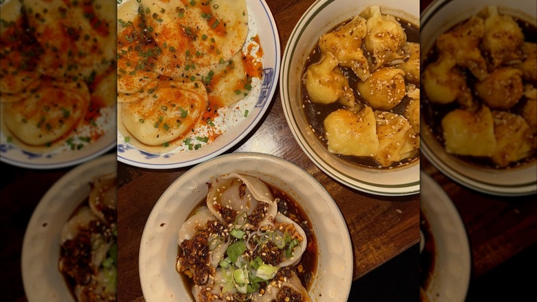 Dishes of various dumplings at Jackrabbit Filly in Park Circle