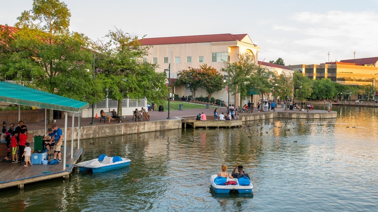 Shopping and paddleboats at Shoppes at University Place