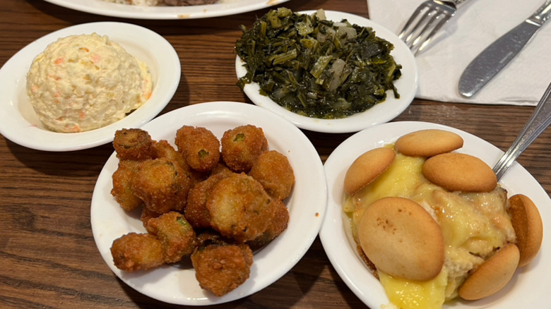 Spread of Southern foods at Harrisburg Family House