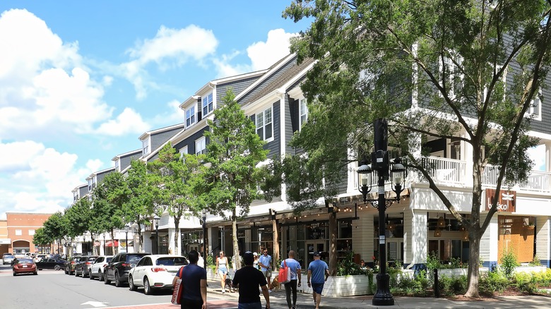 Main Street in Birkdale Village in Huntersville, North Carolina