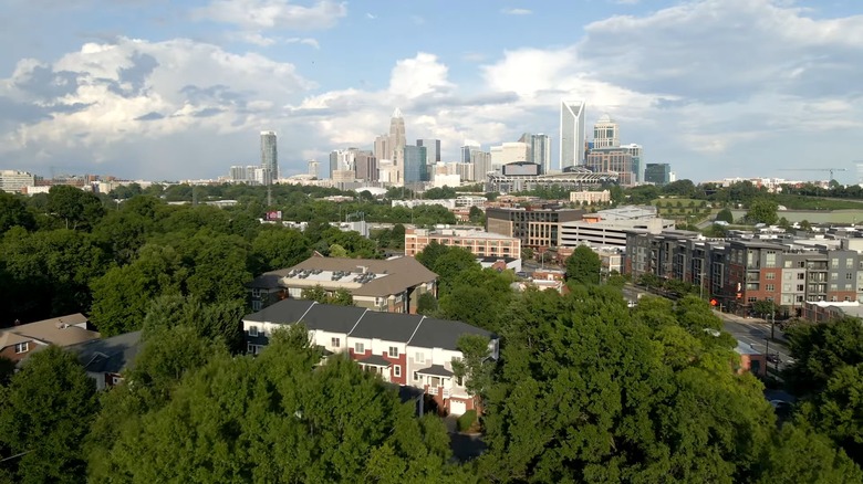 Aerial view of Wesley Heights, Charlotte