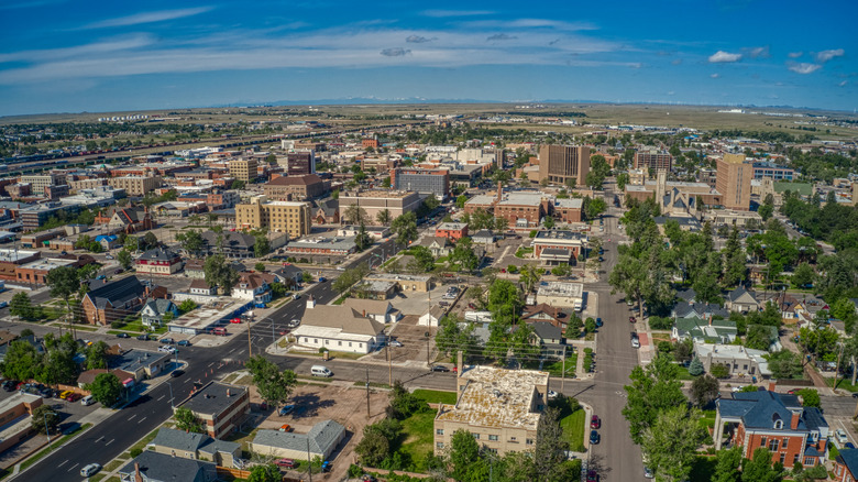 Aerial view of Cheyenne, Wyoming