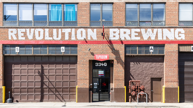 The exterior of Revolution Brewing in Chicago