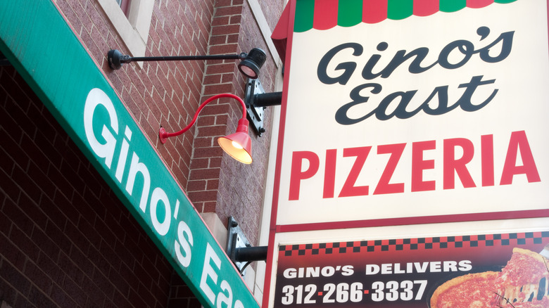 Gino's East signage