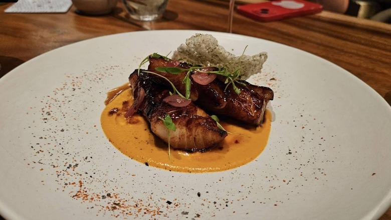 Peruvian-Japanese fusion dish at Osaka Nikkei in Miami