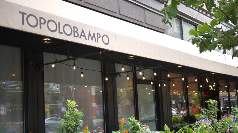 The exterior of Michelin one-star Topolobampo restaurant in Chicago
